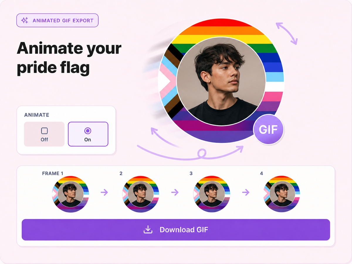 Animated pride flag GIF profile picture