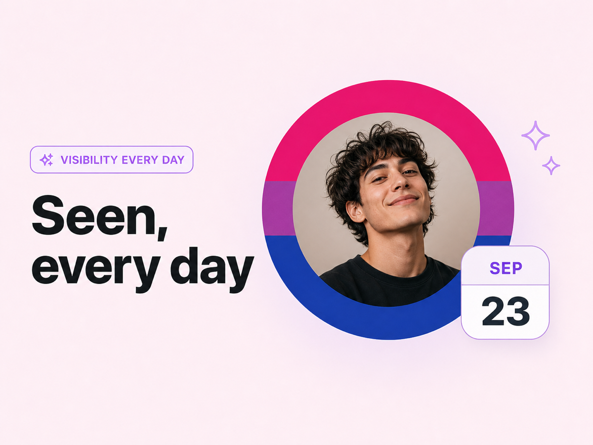 Bi pride profile picture celebrating visibility