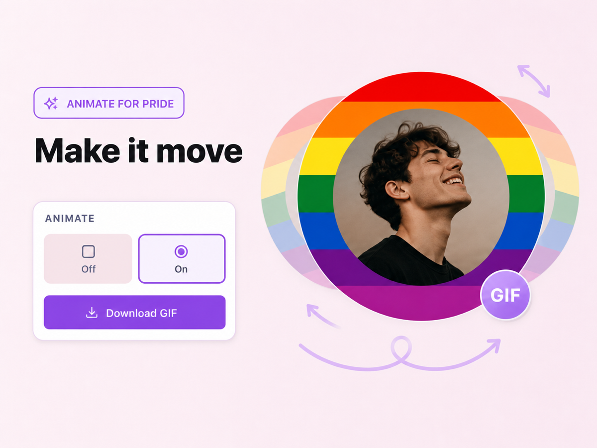 Animated pride flag GIF profile picture