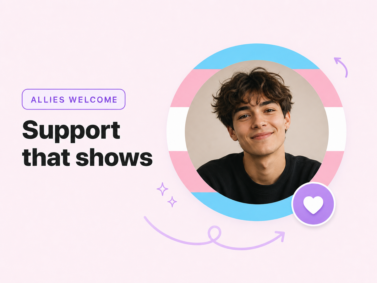 Trans pride profile picture made to show ally support